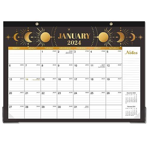 2024 Desk Calendar - 12 Monthly Desk/Wall Calendar 2-in-1,16.8\