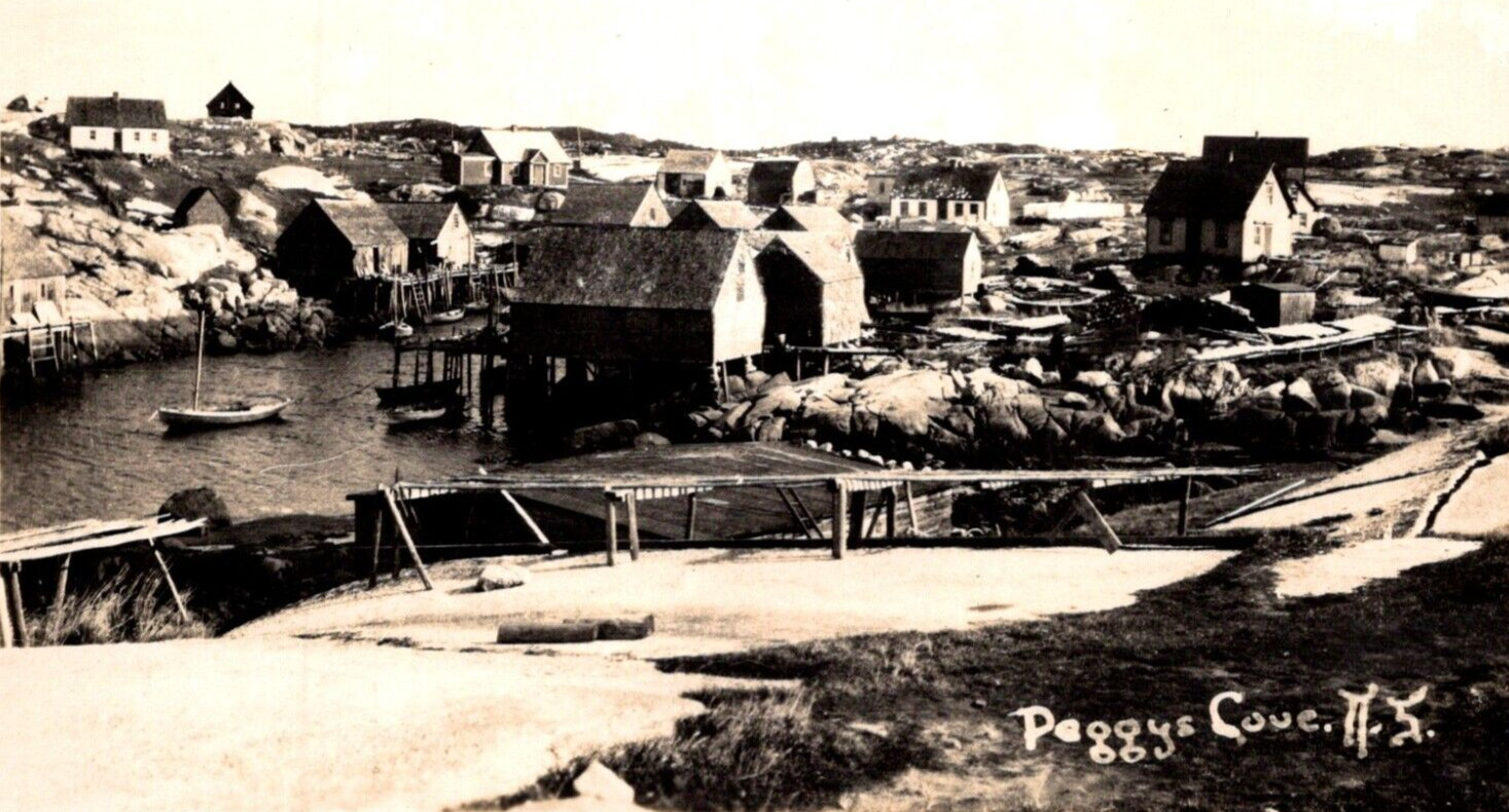 Antique RPPC Postcard-PEGGYS COVE-Nova Scotia-Canada-real photo Circa 1910