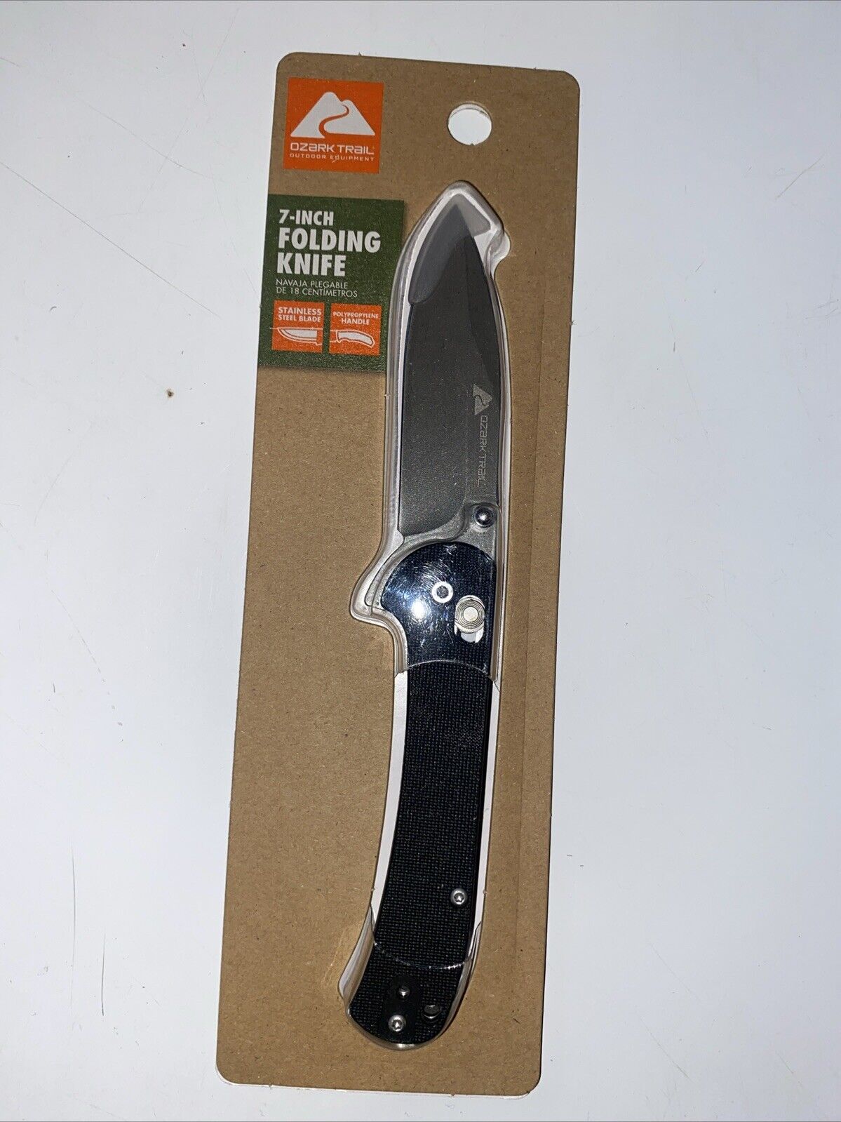 Ozark Trail 7 Inch Folding Knife (Black) New