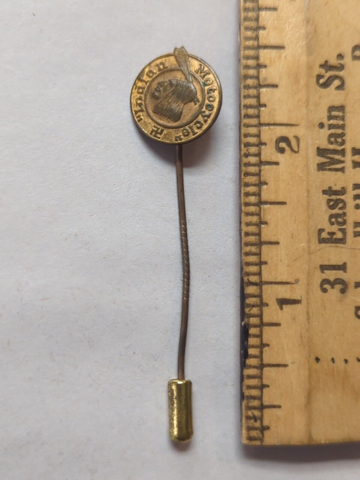 Indian Motorcycle 1910 1918  Stick pin Antique Scout Chief Harley ORIGINAL