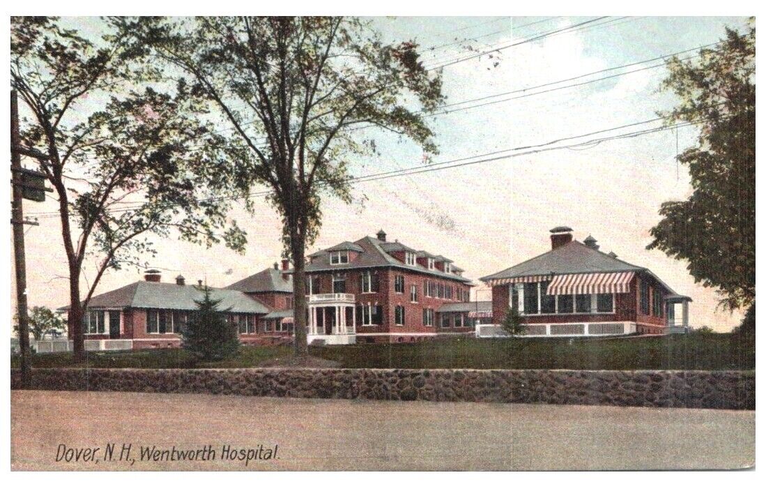 WENTWORTH HOSPITAL,DOVER,NH.VTG 1907 POSTCARD*D5