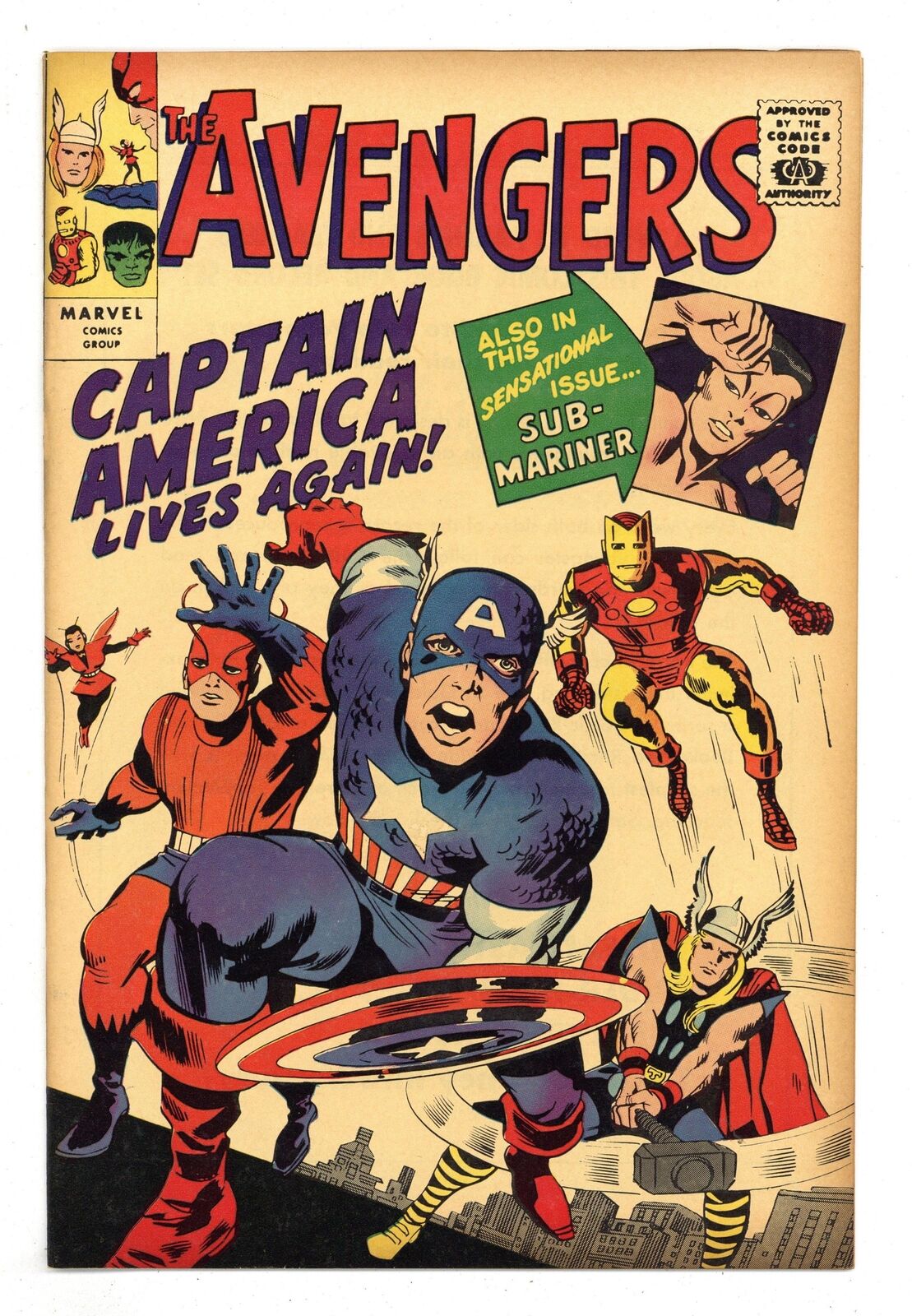 Avengers Golden Record Reprint #4 Comic Only Variant VG- 3.5 1966