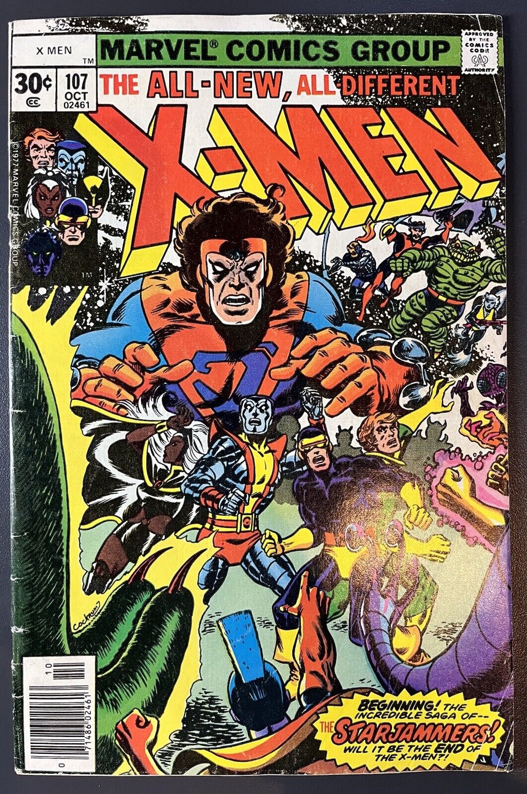 The Uncanny X-Men #107, Marvel Comics 1977 1st Starjammers