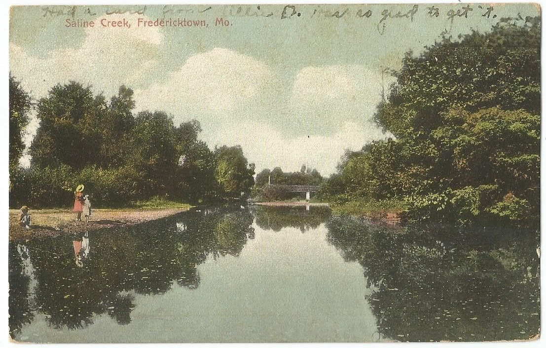 Fredericktown, MO Missouri 1909 Postcard, Saline Creek View