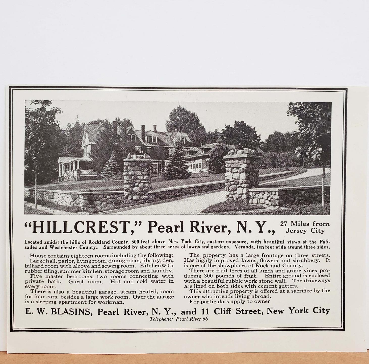 1921 Pearl River NY \