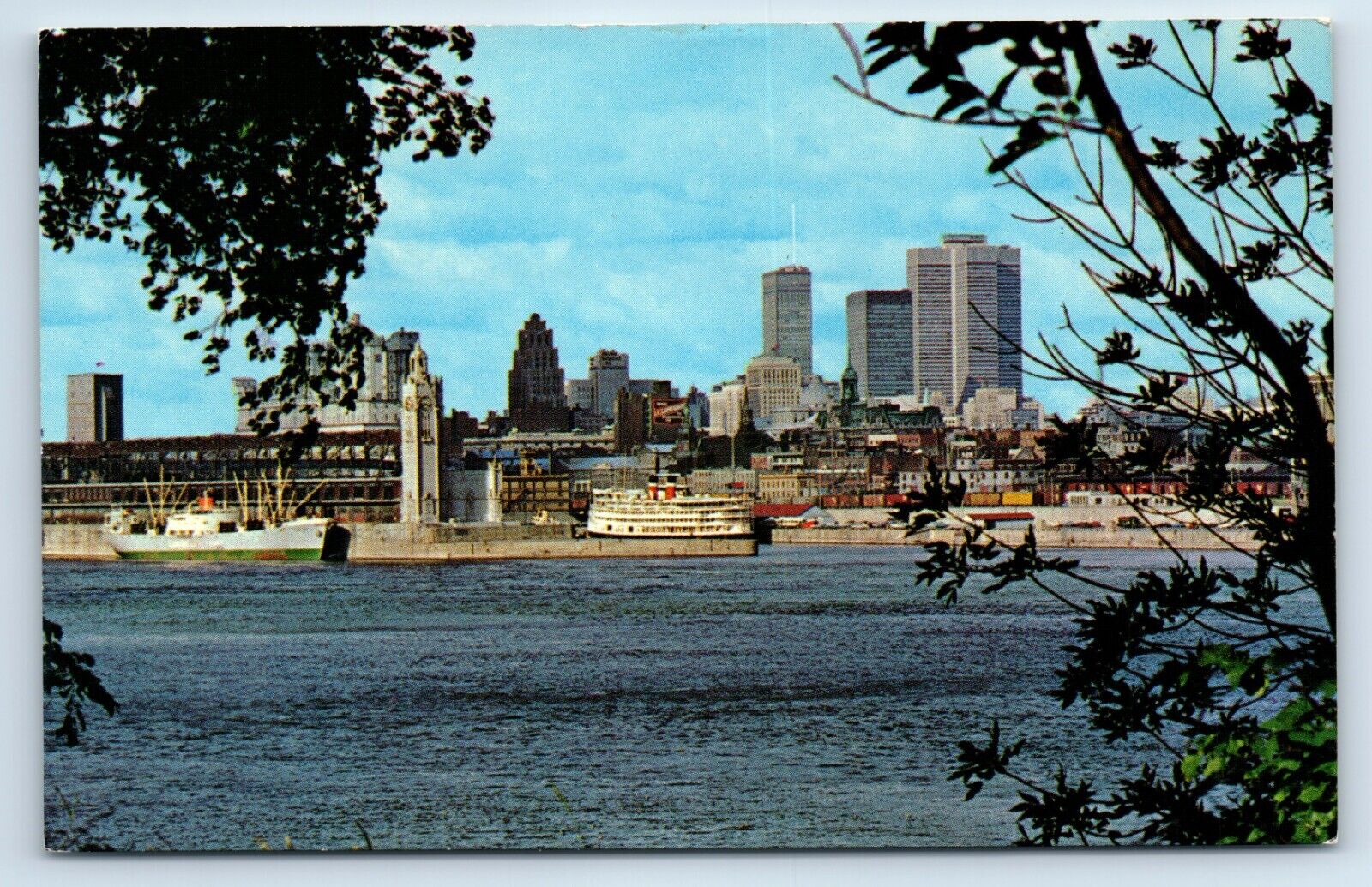 Postcard - Montreal Harbor in Montreal Quebec Canada 