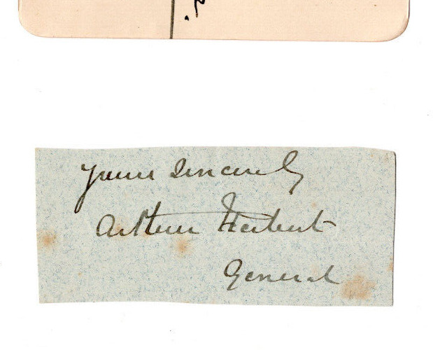 General Arthur Herbert (1820-1897) Signed Clip / Autographed Welsh Quartermaster