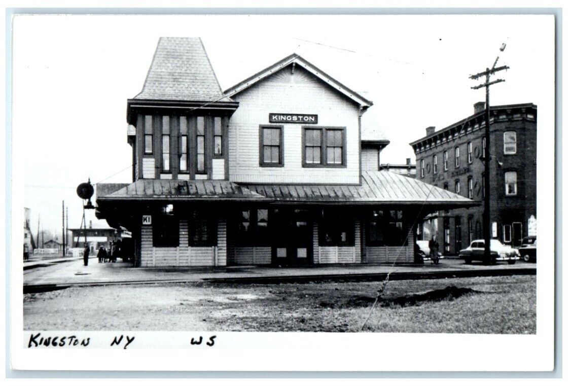 c1950's Union Station Building View Kowalak Kingston NY RPPC Photo Postcard
