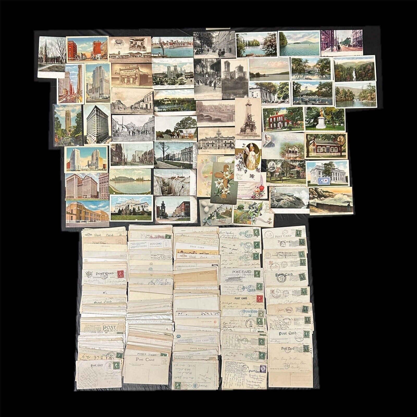 Old Postcard Lot From A Postcard Dealers Estate Sale , 650 Cards Total