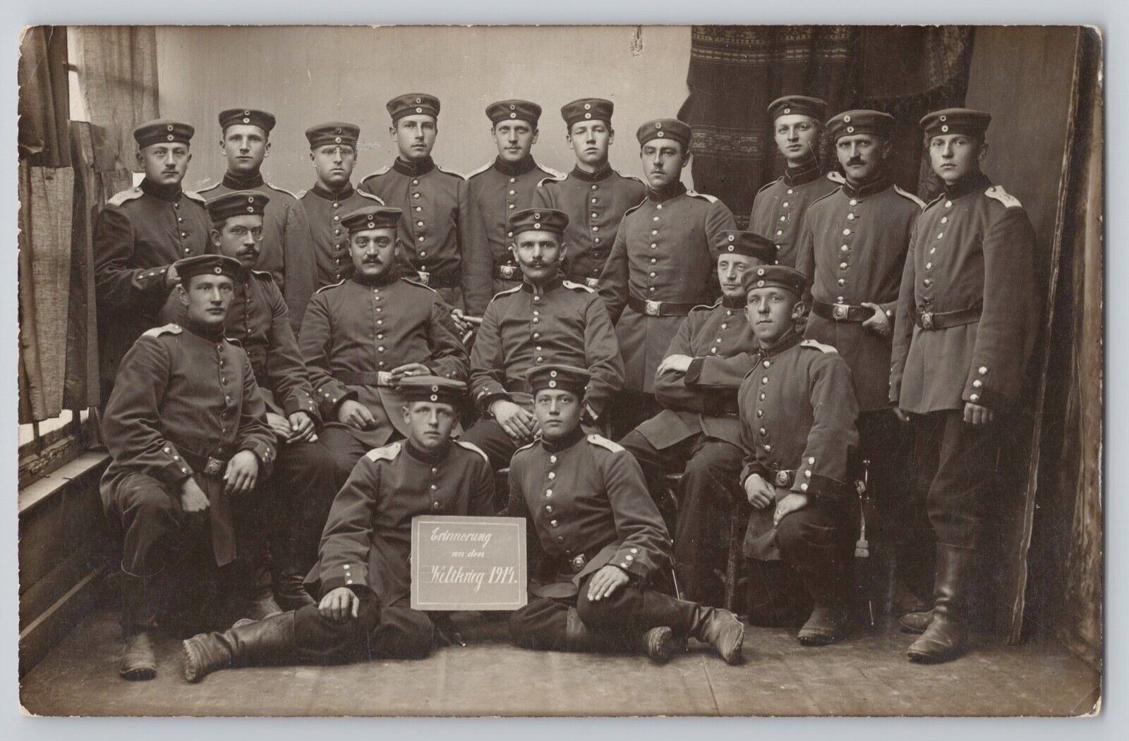 WWI RPPC German Soldiers Group Portrait Postcard 1917 Korporalschaft