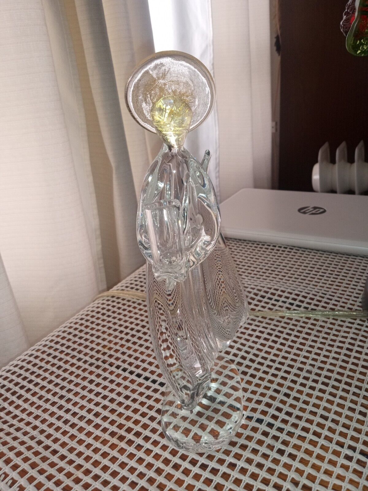 Glass Angel Candle Holder