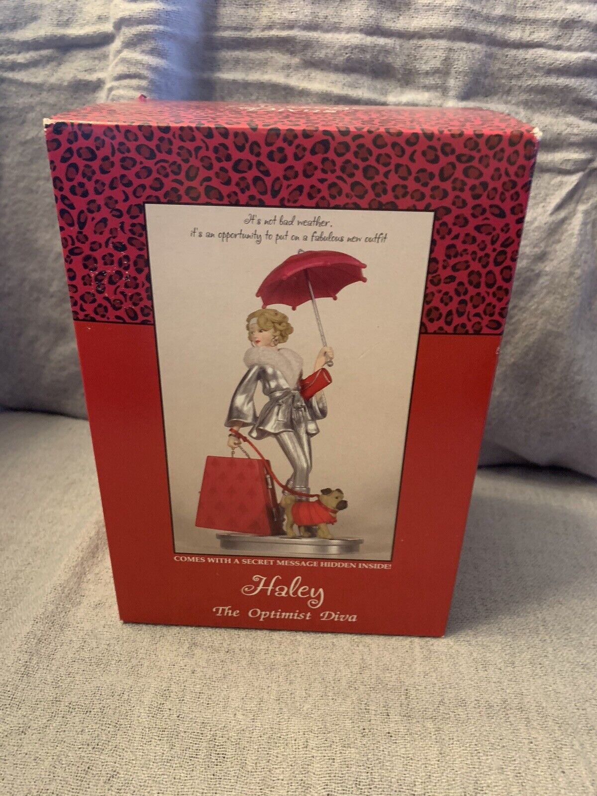 Ingrid Nutshells Designs 2005 Secret Message Diva Haley With Red Umbrella