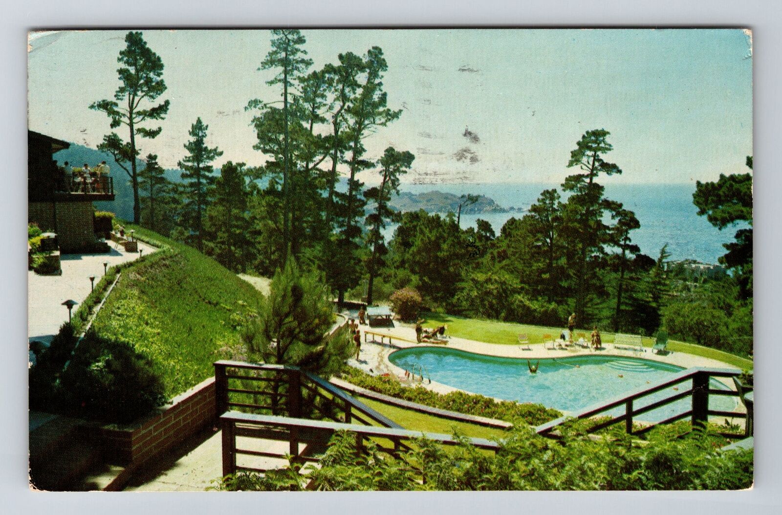 Carmel CA-California, Highlands Inn, Scenic View, Vintage Postcard