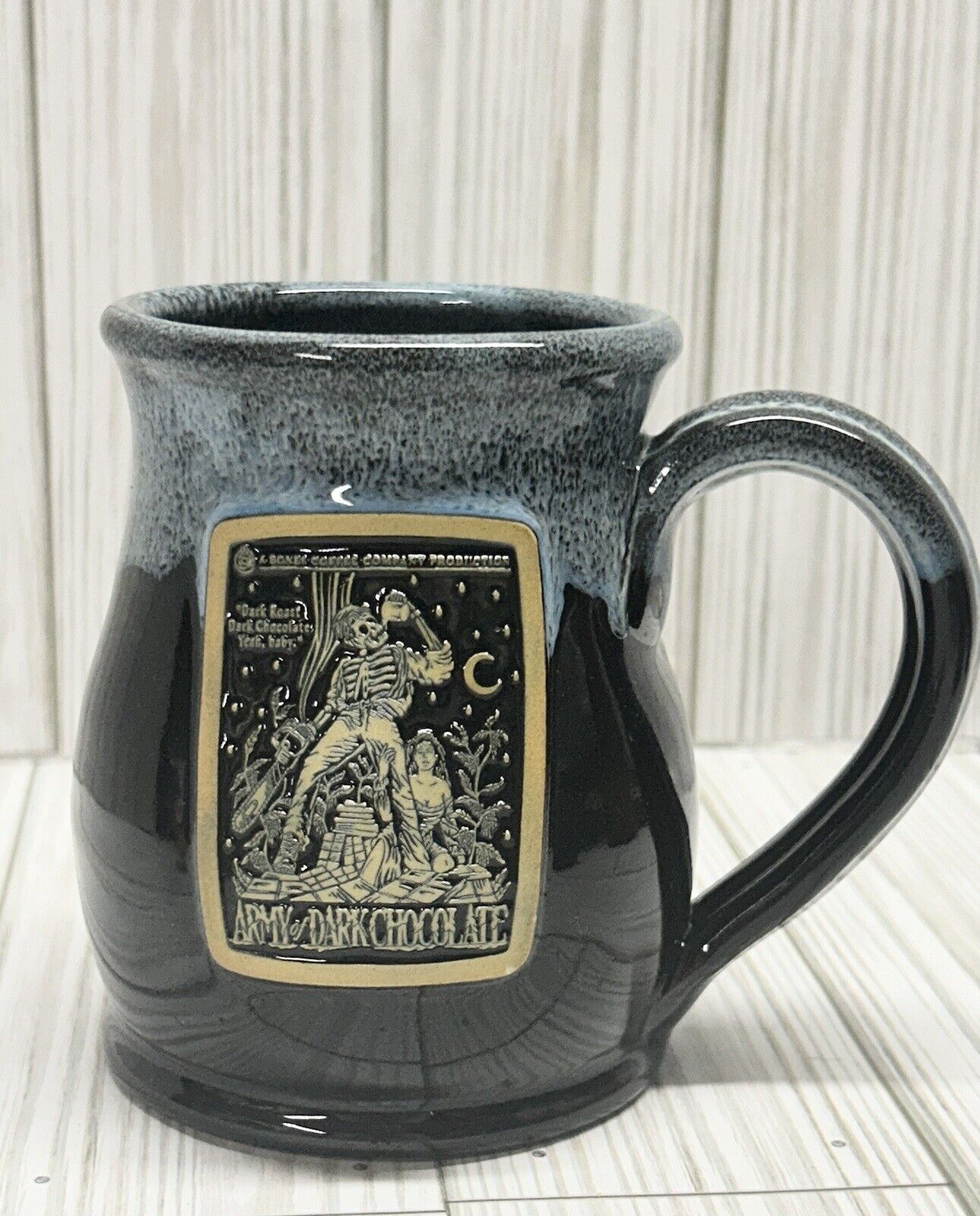 Bones Coffee Co.  Army Of Dark Chocolate Mug Deneen Pottery 2021 16 oz