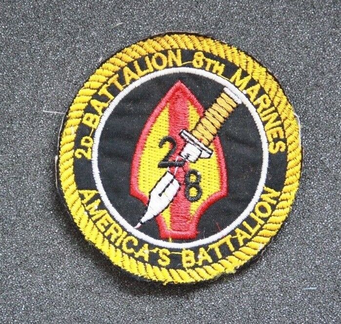 USMC 2d Bn8th Mar PATCH 2nd Battalion 8th Marines OF 28 America's Battalion