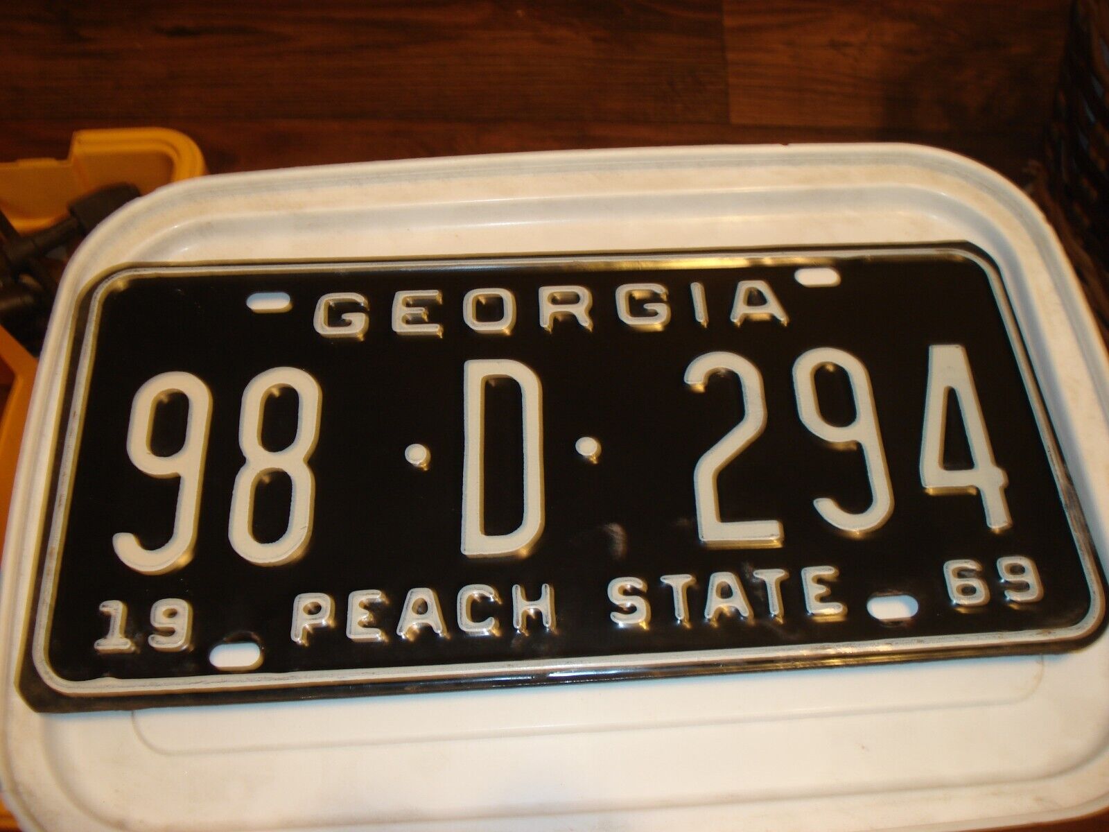 1969 Georgia License Plate Number Tag  98: 294