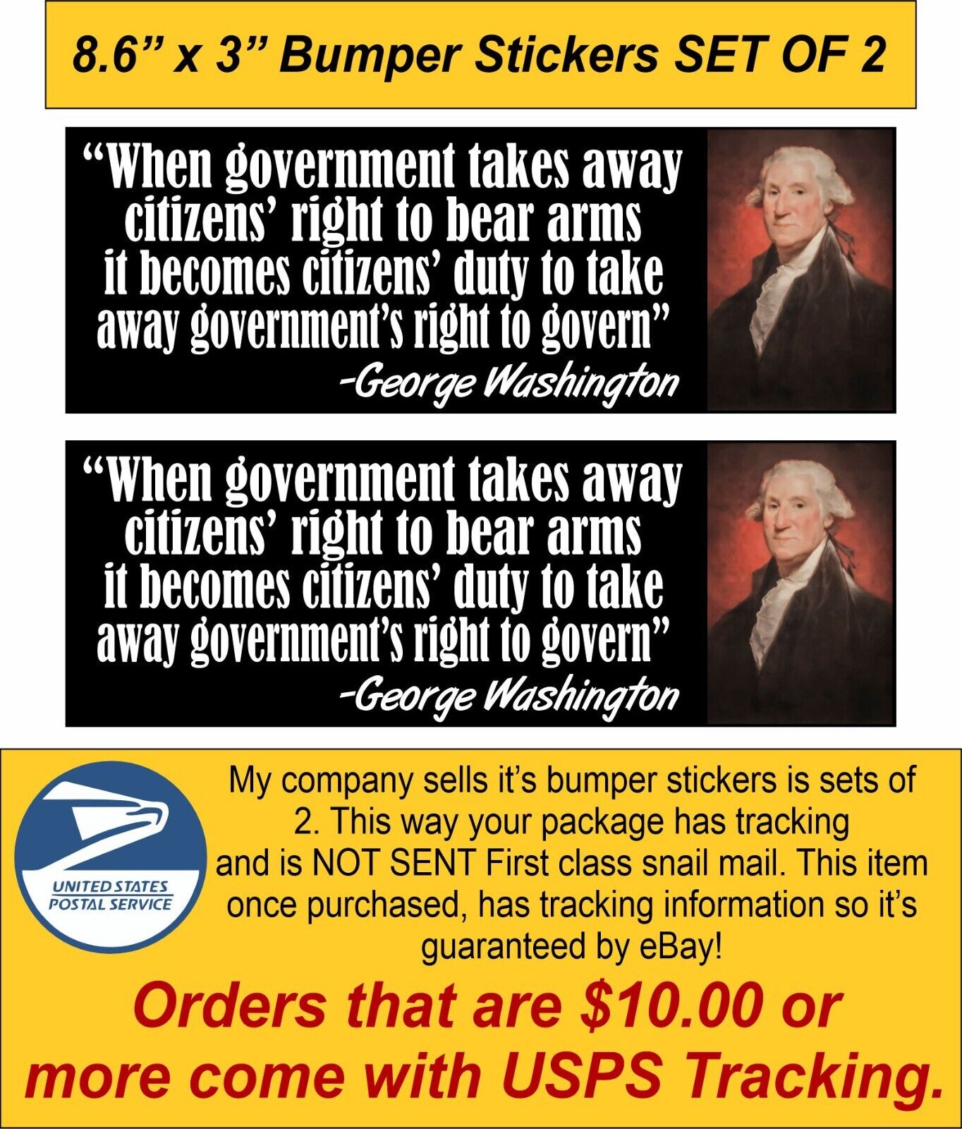 2nd Amendment Bumper Sticker -Washington Right to Govern 8.6