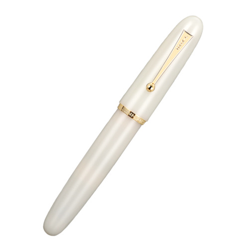 Jinhao 9019 Fountain Pen #8 Fine Heartbeat Nib Ivory Resin&Large Converter Newuo