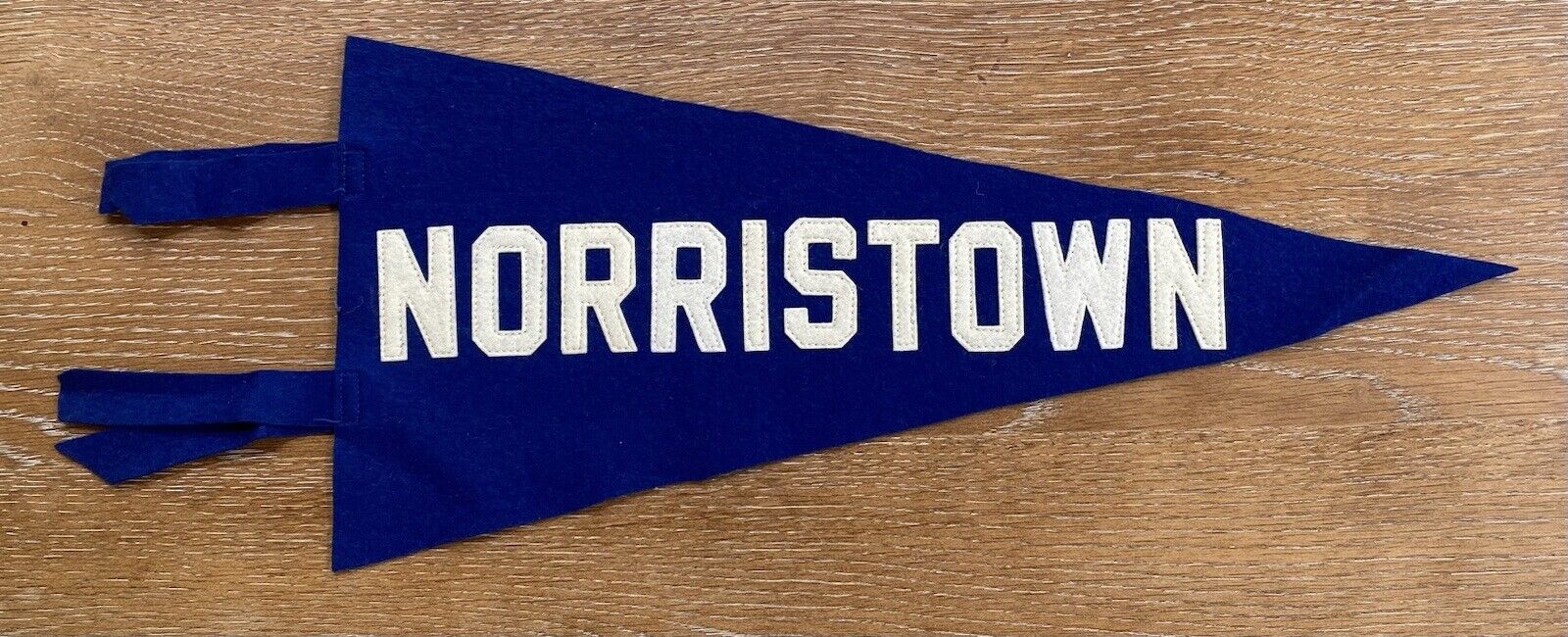 Antique 1930\'s Norristown Pennsylvania 18 Inch Sewn Letter Felt Pennant Early