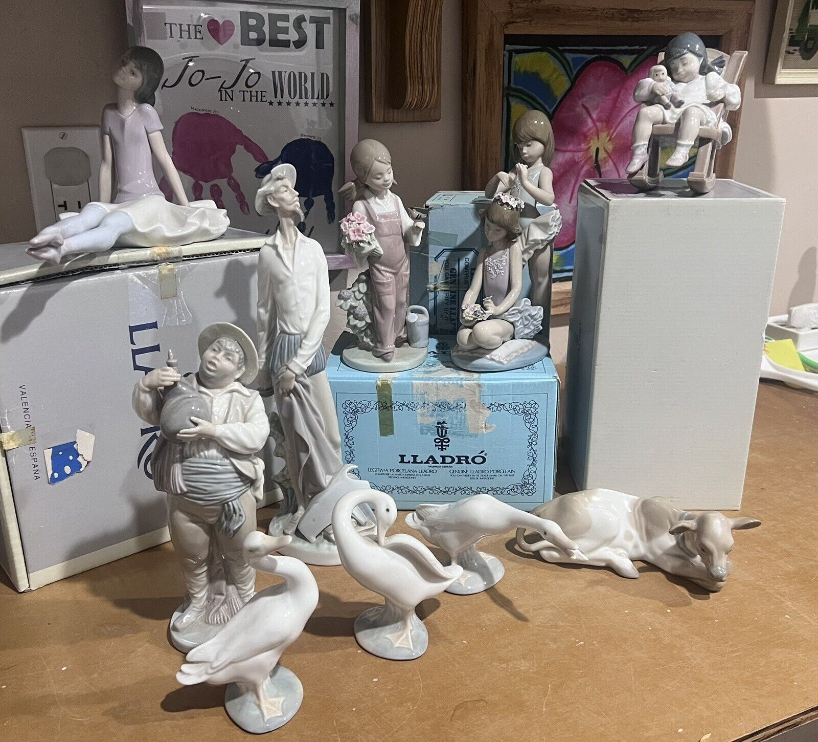 LOT OF 10 Lladro Rare Porcelain Figurines