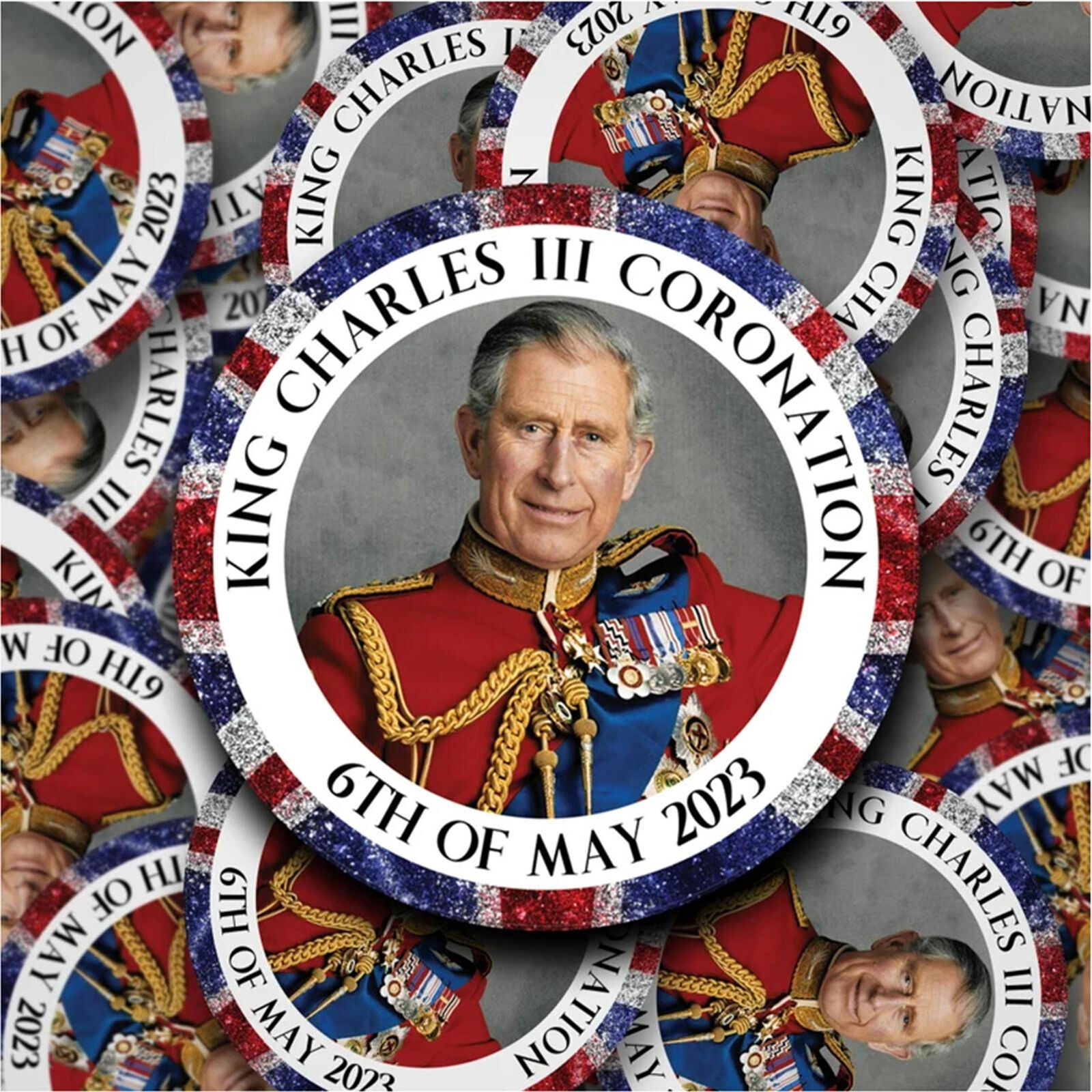 The Coronation Of King Charles III Sticker Commemorative Set