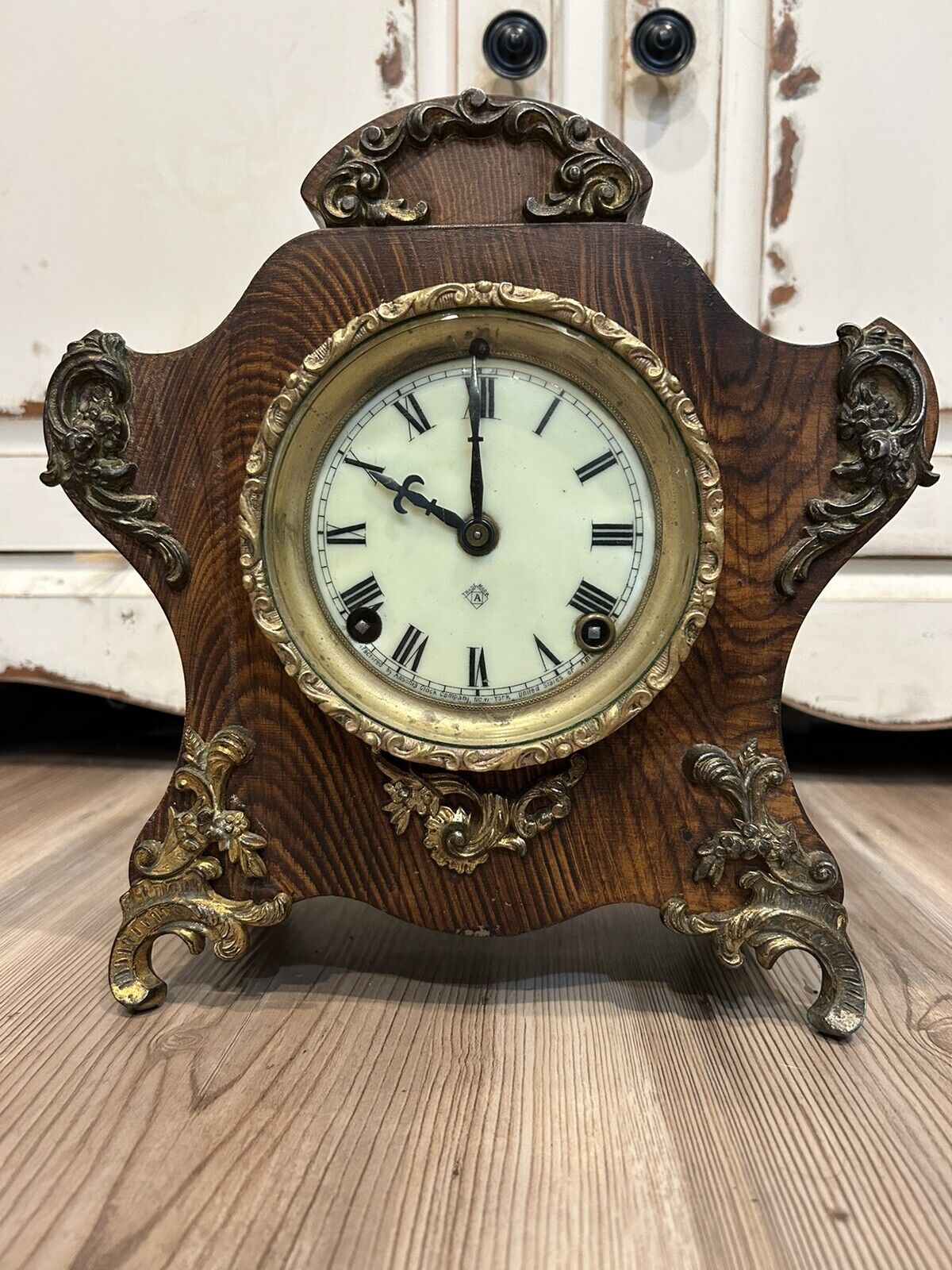 Vintage Ansonia Clock Company Desk/ Mantle / Table Clock.