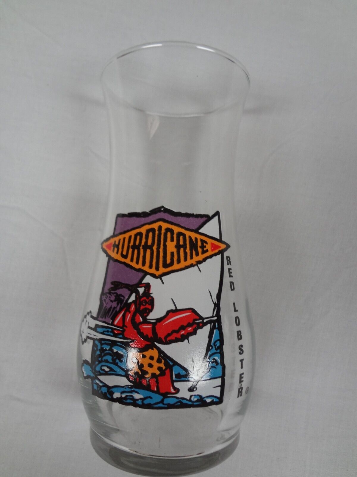 Vintage Red Lobster Hurricane Drinking Glass Surfing 20oz