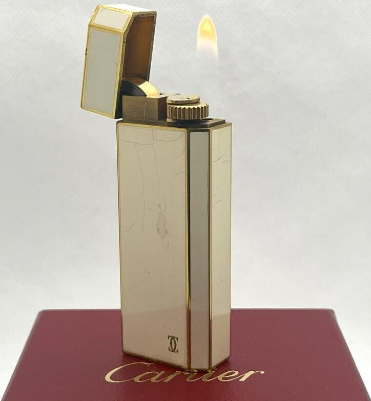 Working Cartier Lighter  ivory gold without box