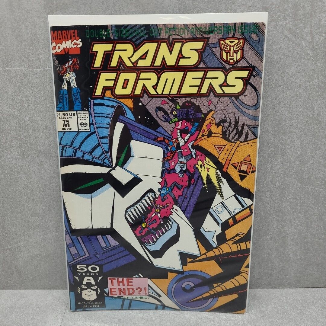 Marvel Comics Transformers Issue No. 1 Feb. #75 Marvel comic 1991 Pre-owned 