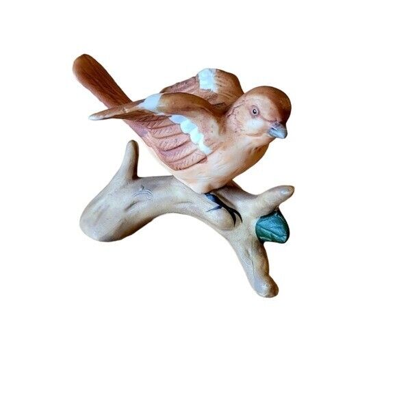 MIC Porcelain Bird on a Branch Figurine Miniature 2 x 2 Vintage