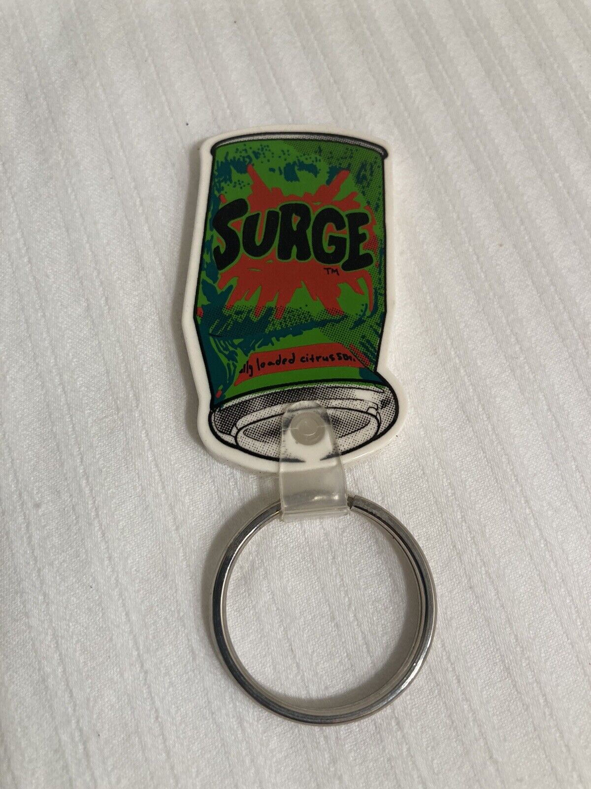 Vintage Surge Soda Key Chain - COCA COLA CO. Promotional Item