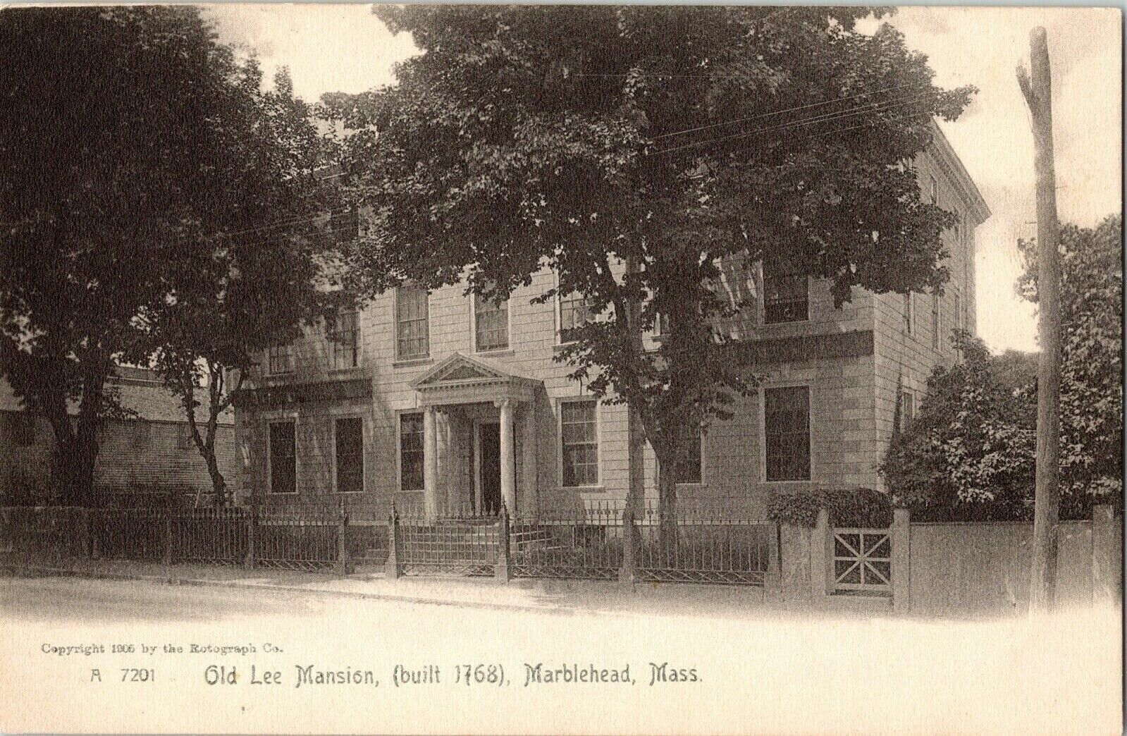 Old Lee Mansion Marblehead Mass. Vintage Antique Postcard Undivided Back House