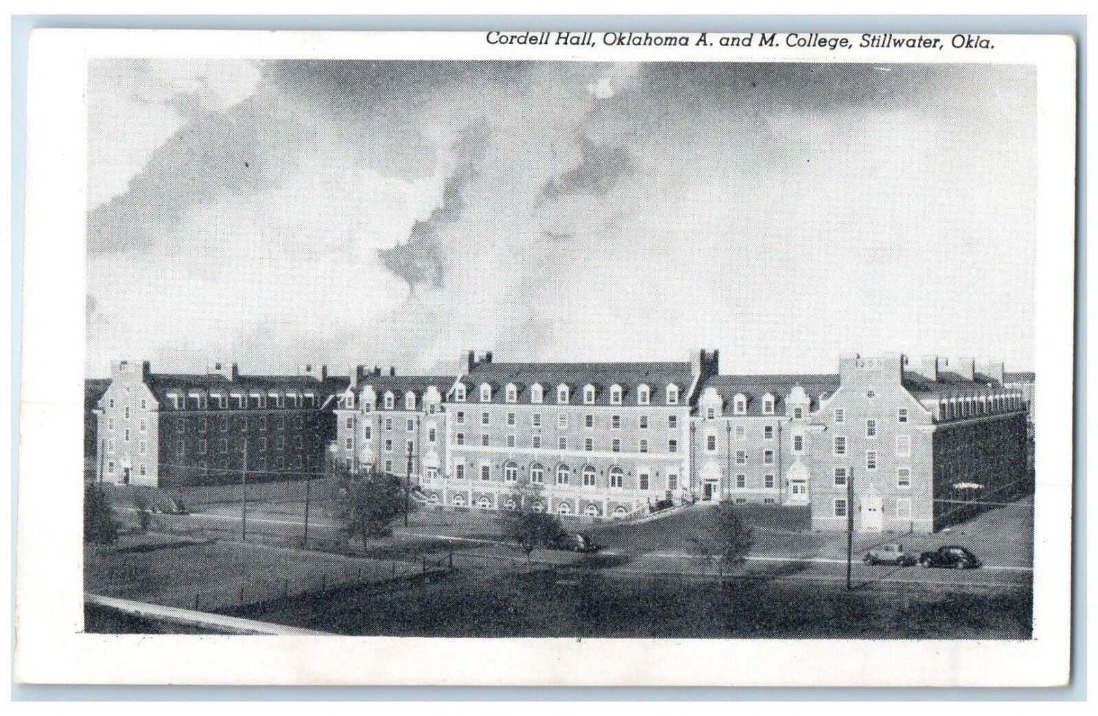 c1910\'s Cordell Hall Oklahoma A And M College Cars Stillwater Oklahoma Postcard
