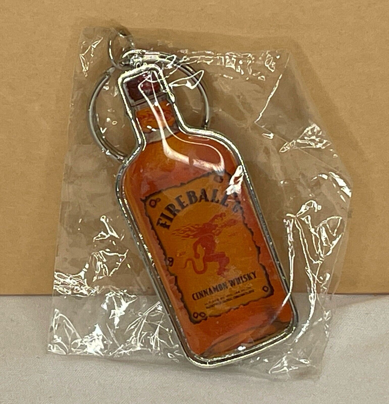 Fireball Cinnamon Whiskey Advertising Bottle Opener Keyring