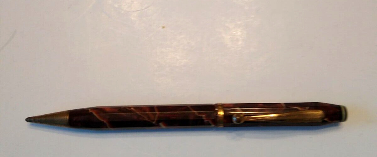 Vintage Wearever Brown Marbled Mechanical Pencil 5\