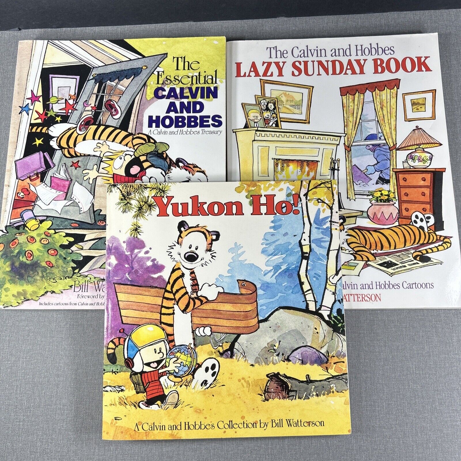 Calvin and Hobbes Lot 3 Essential Lazy Sunday & Yukon Ho 80s Watterson Paperback