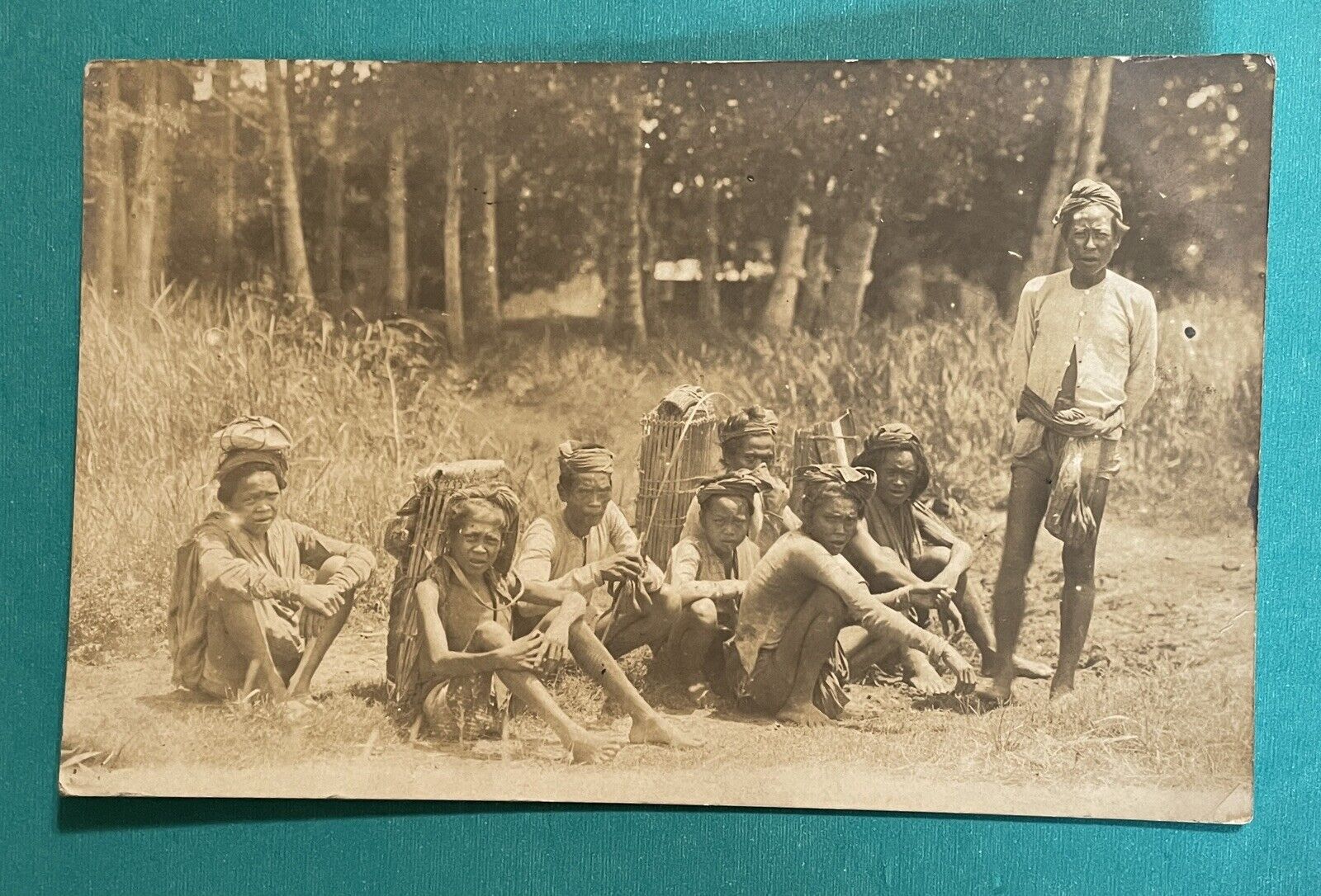 Moro Tribe Philippines Market Day RPPC Postcard 1907-1917