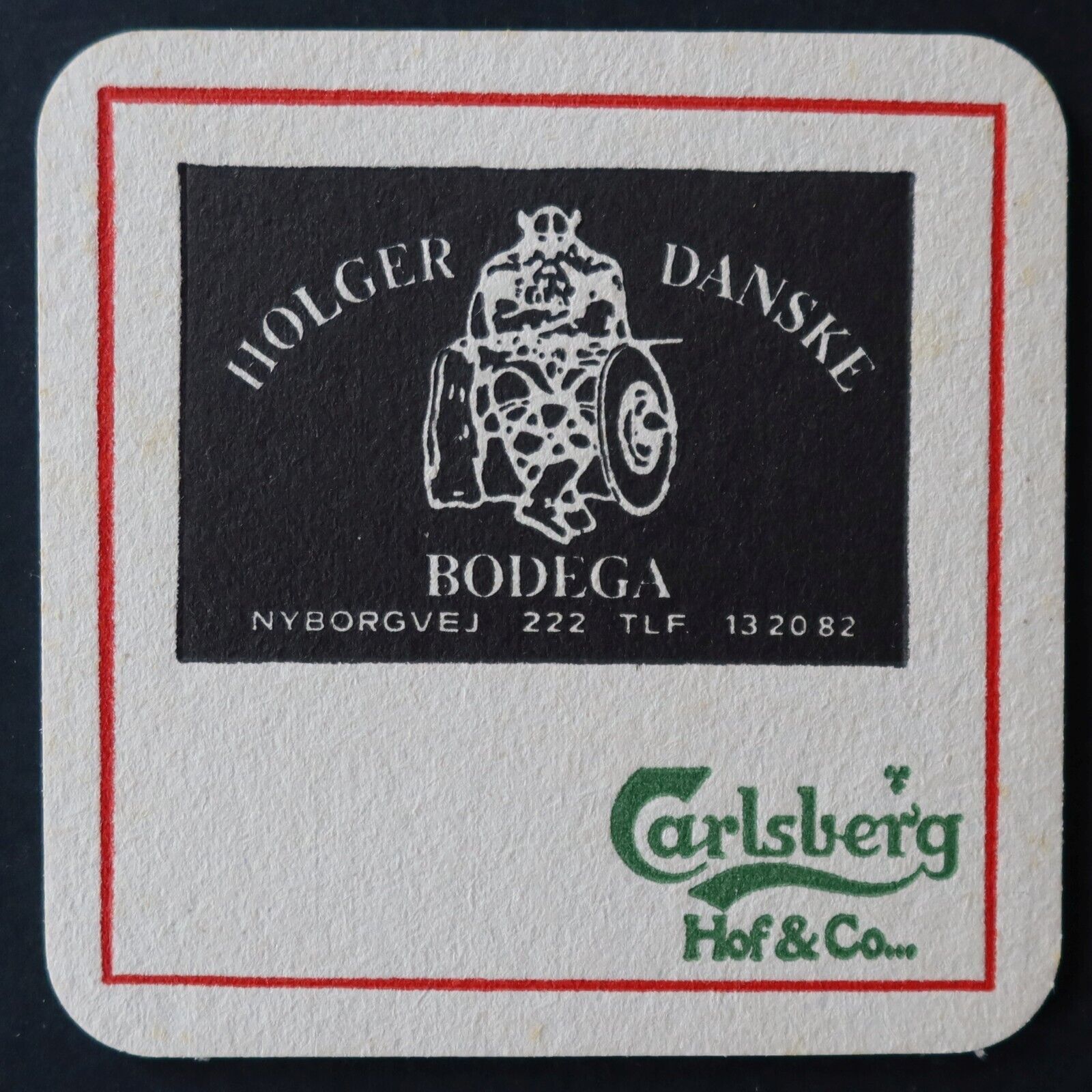 CARLSBERG Hof Bodega Holger Danske Nyborgvej beer underbock coaster 1