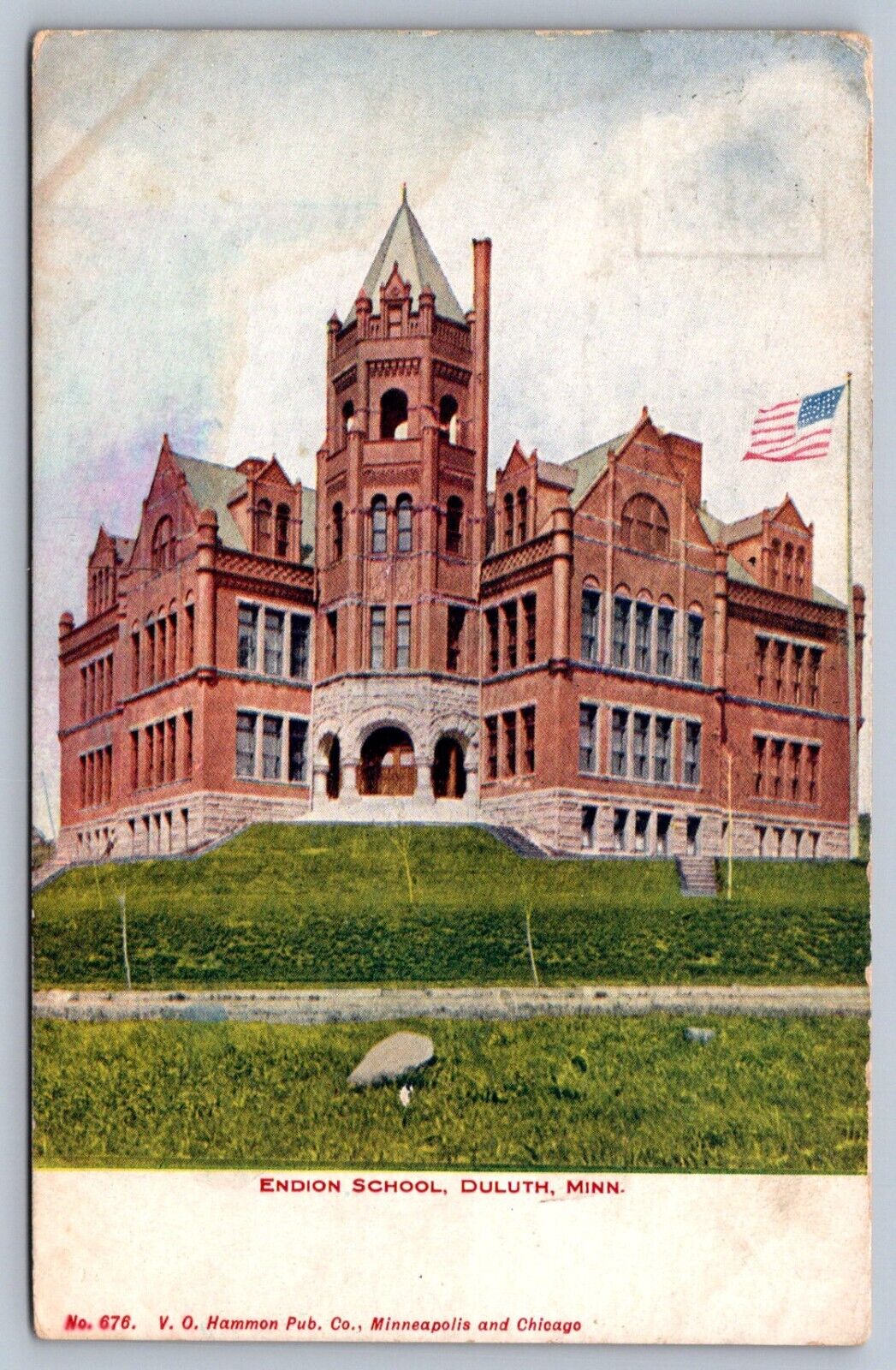 Postcard Duluth MN Endion School 1911