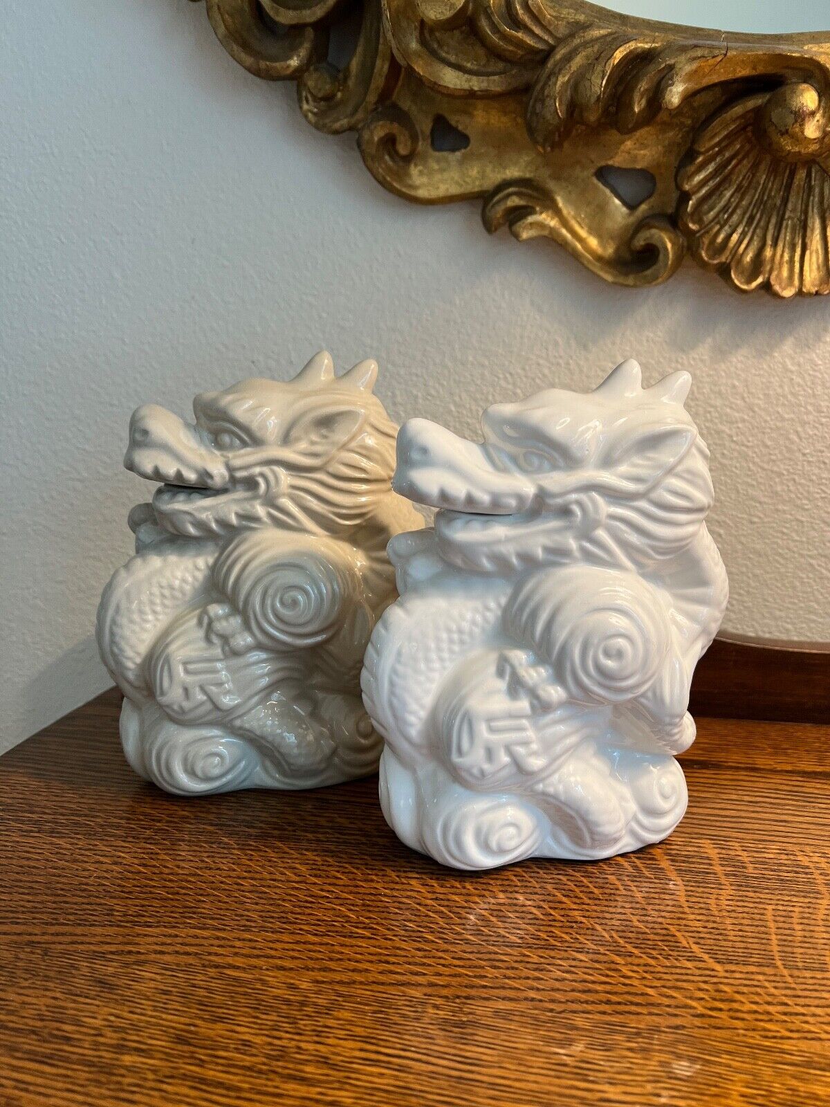 TWO Benihana of Tokyo Year of the Dragon Ceramic Collectible Dragon Figurines