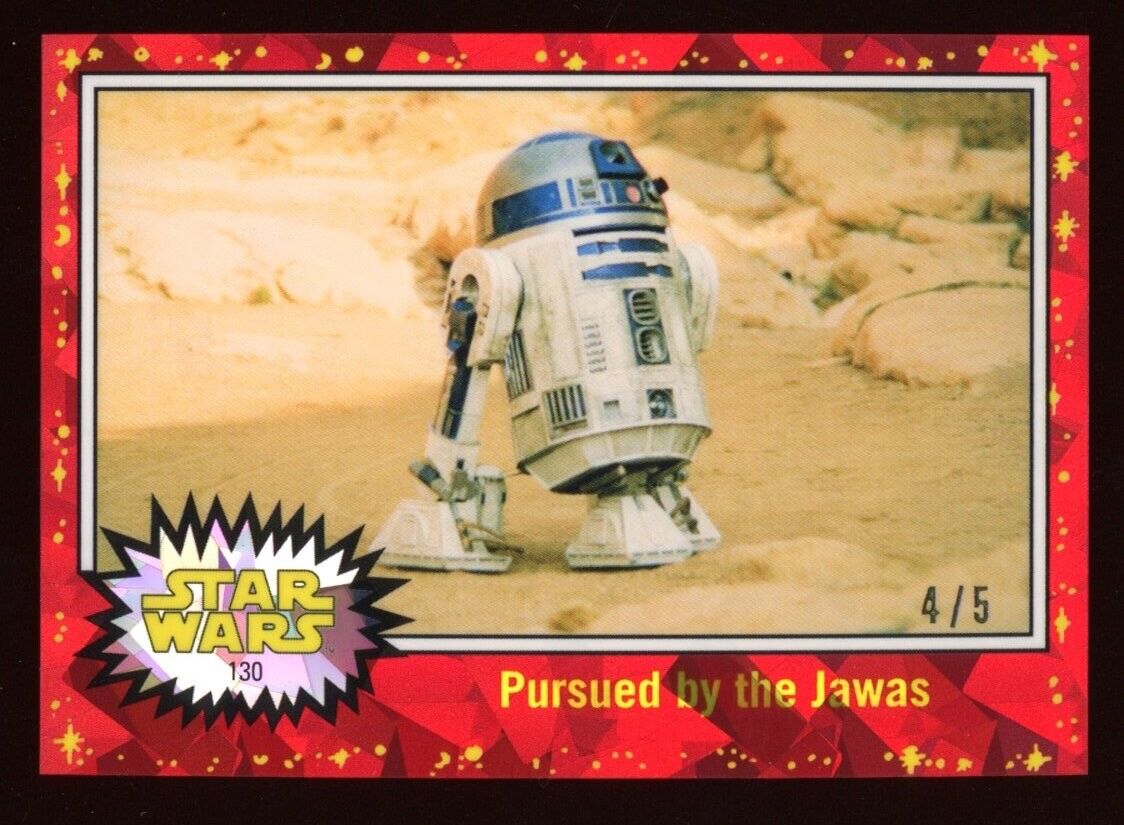 2022 Topps Chrome Sapphire Star Wars - PURSUED BY THE JAWAS #130 - R2-D2 RED /5