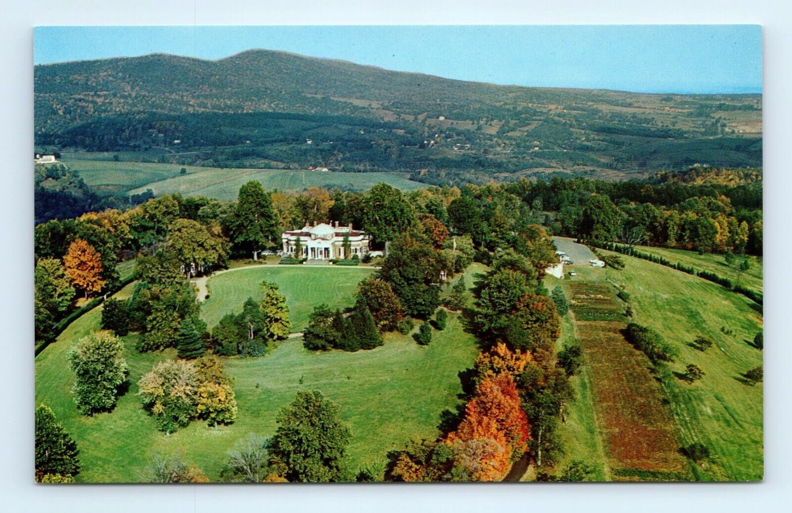 Monticello Aerial Landscape View Charlottesville VA Postcard