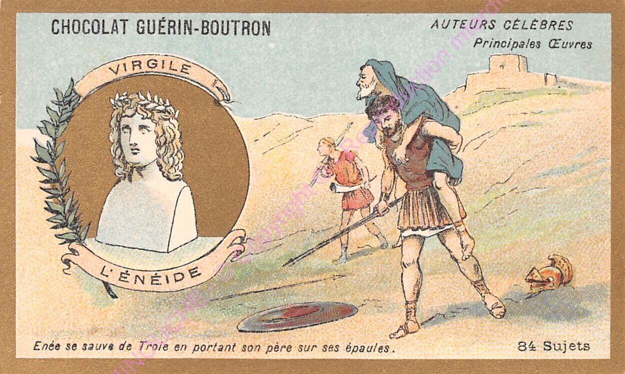 Chromo Chocolat Guérin Boutron Authors Famous Virgil L'Aeneid