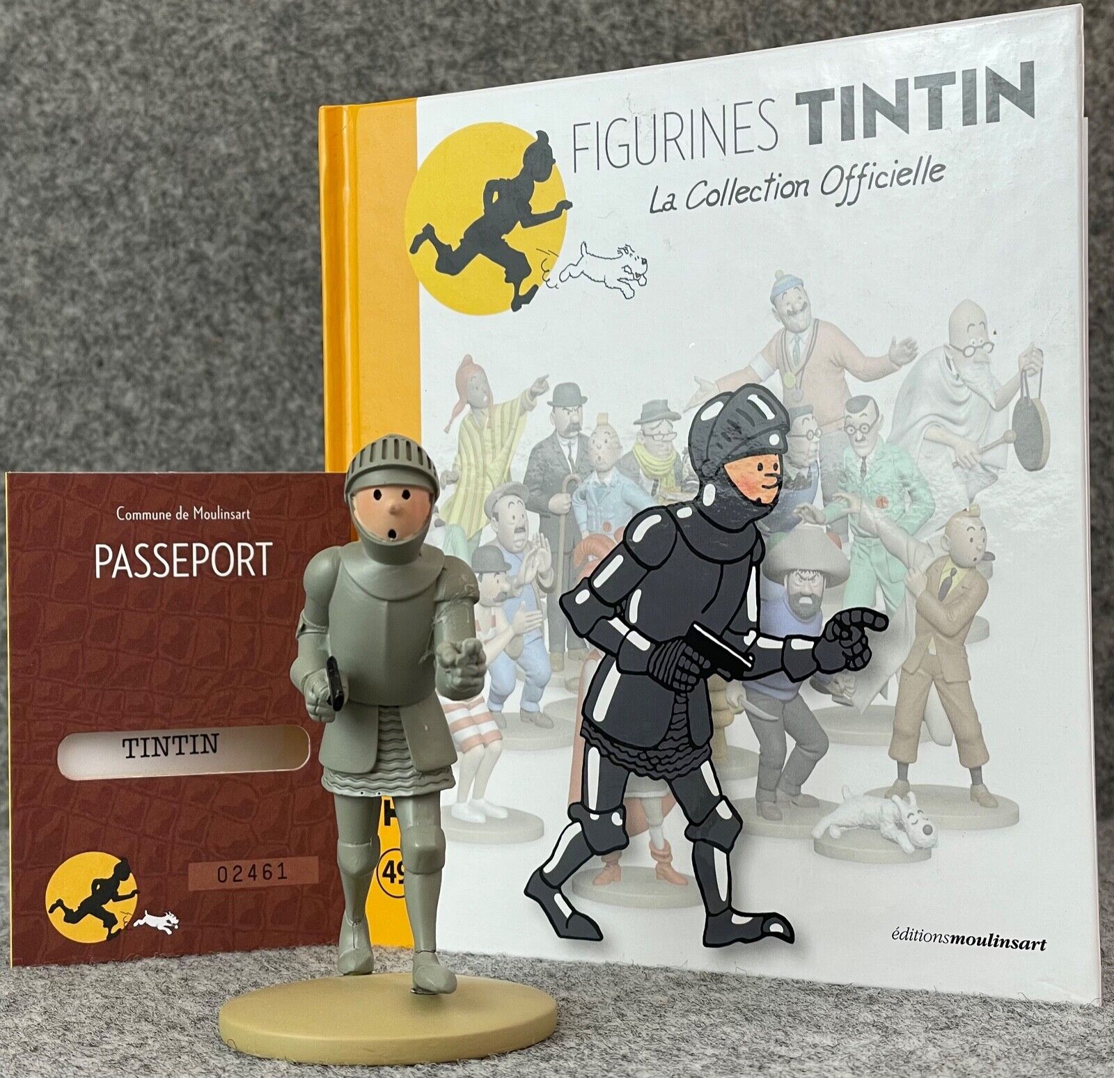 Tintin Figurines Officielle #49 Tintin in Armour: America Herge Resin model Figu