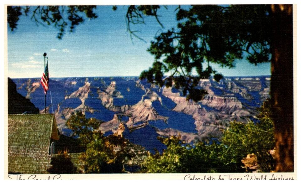 Vintage 1940\'s TWA Photo Grand Canyon-4H
