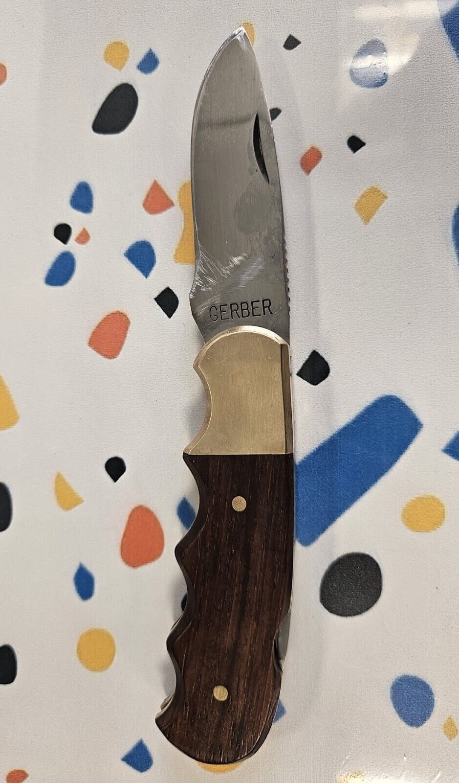 Vintage Gerber Magnum Folding Hunter Pocket Knife with Case