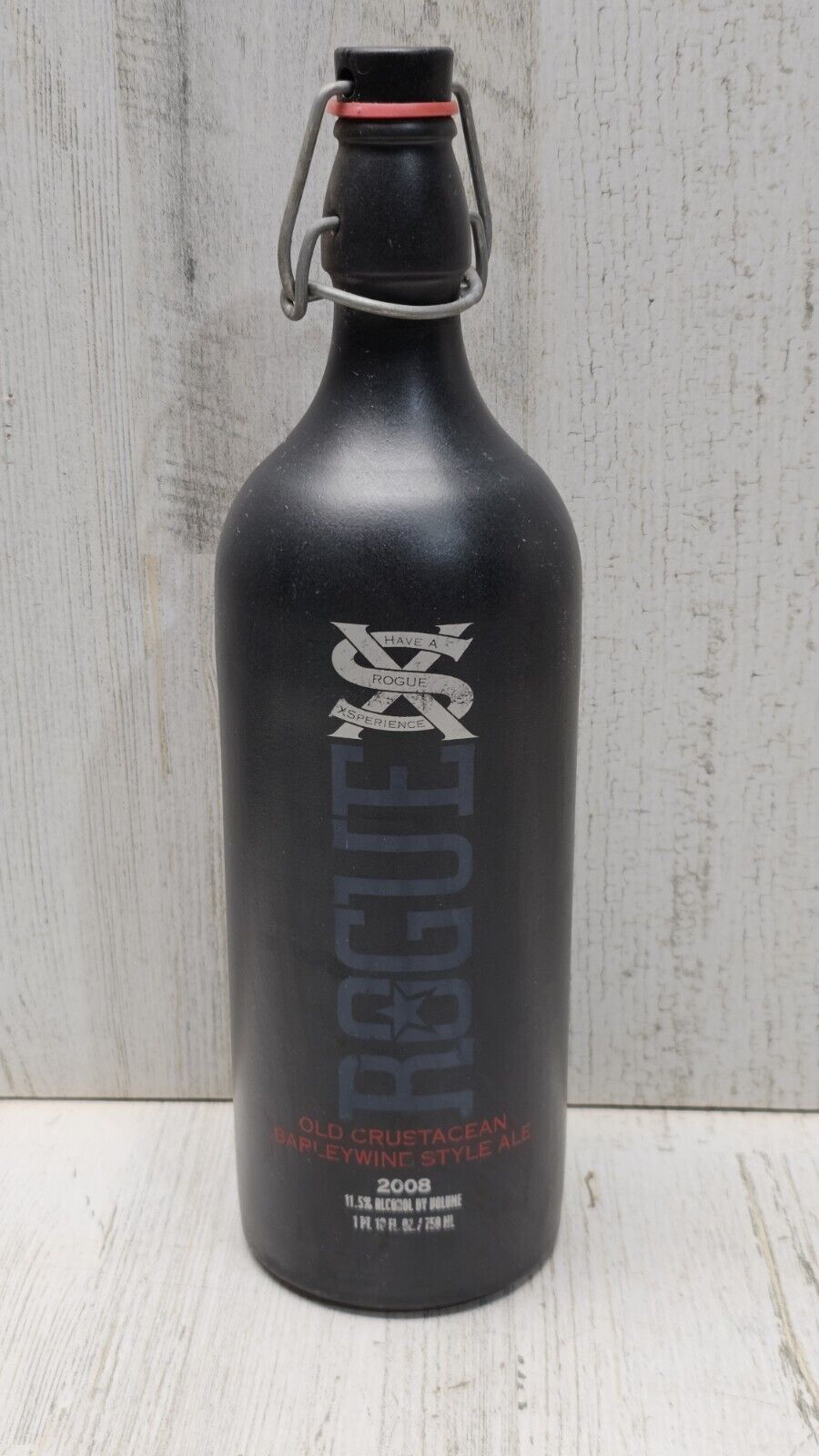  Rogue Brewing Oregon~ Ceramic Old Crustacean Special Bitter Beer Bottle 2008