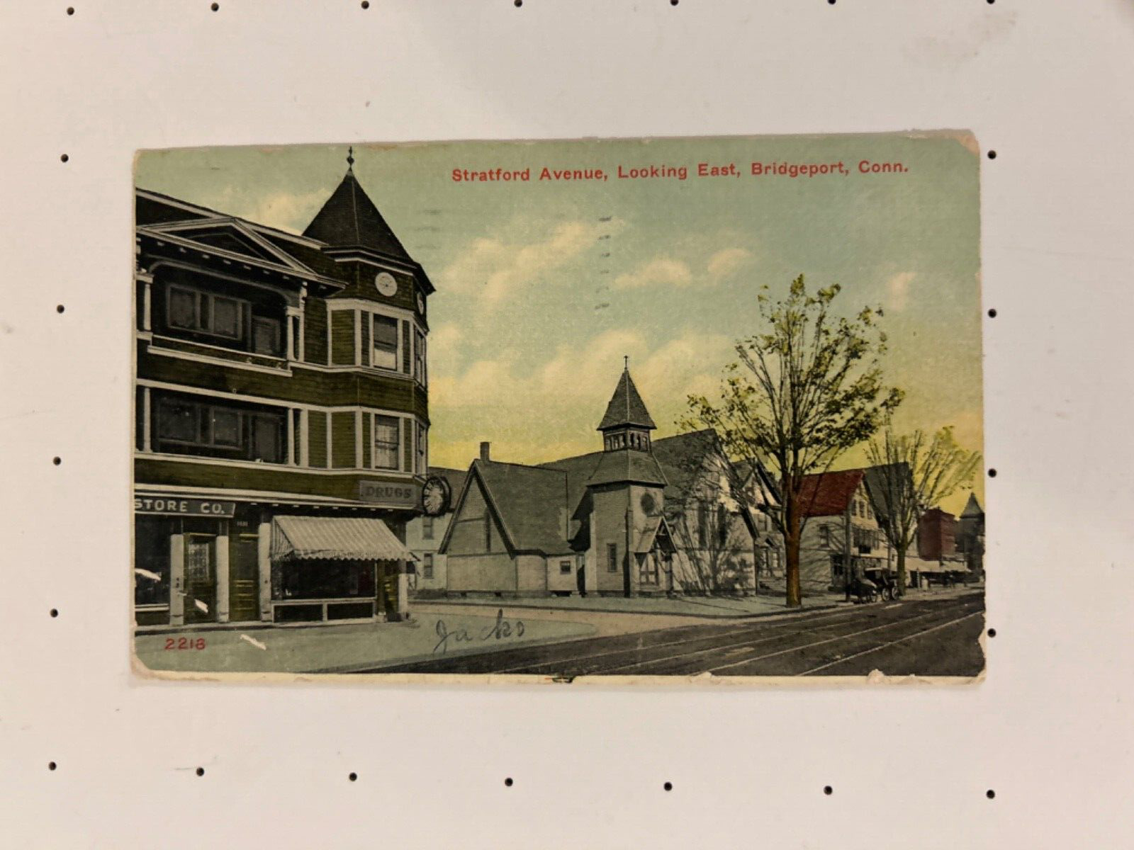 Stratford Ave. looking east, Bridgeport, CONN. POST CARD  Posted 1911