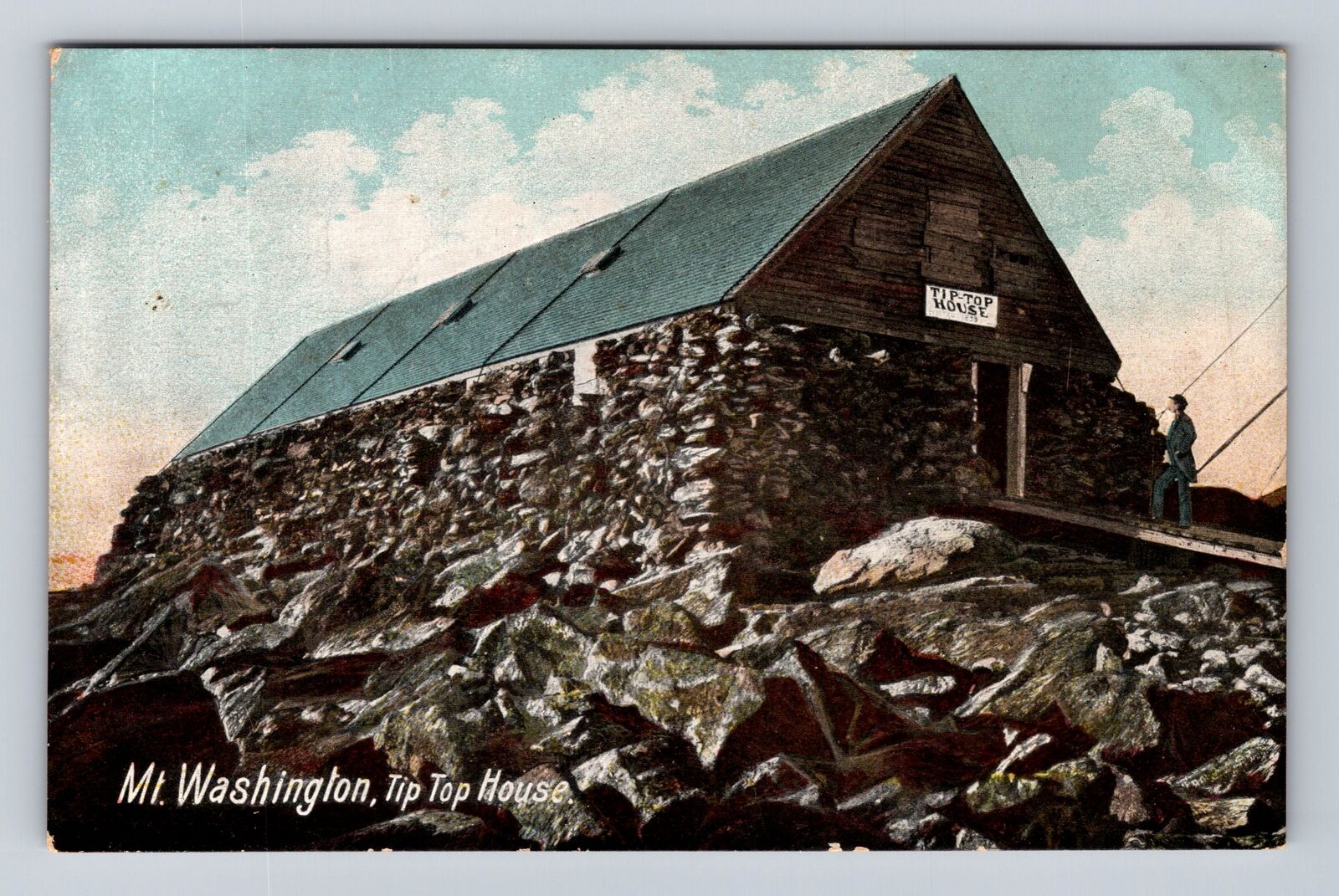 Mount Washington NH-New Hampshire, Tip Top House, Antique, Vintage Postcard