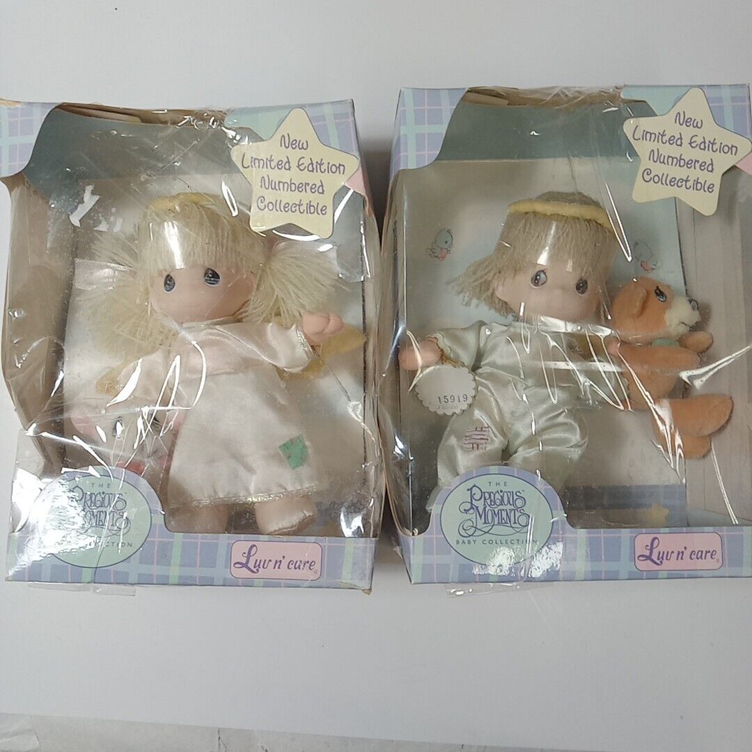 2 Precious Moments Baby Collection Luv n Care Limited Edition Doll Angels NEW